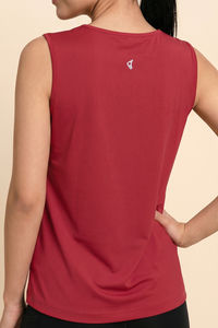 Zelocity Quick Dry Relaxed Tank Top - Deep claret — thumbnail 6